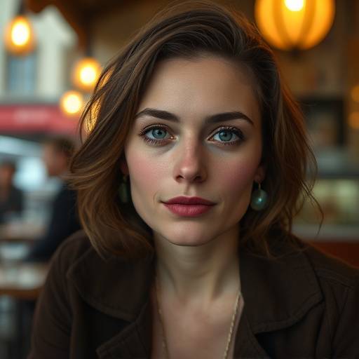 Portrait de Isabelle Martin, actrice jouant le rôle de Claire dans la série Café de Flore.